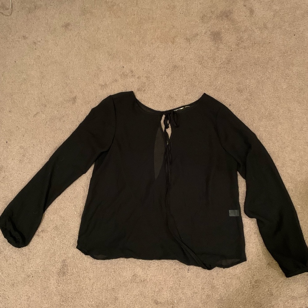 Black long sleeve top